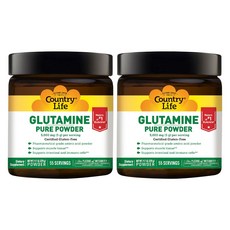 Country Life 谷氨酰胺純粉 5000mg 無麩質, 2個, 275克