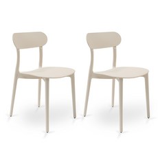 메이체어 인테리어 파스텔 카페 디자인 의자, 크림, 2개