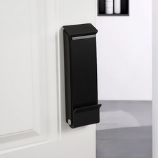 포르페 접착 가능한 편리한 도어스토퍼, 블랙, 1개