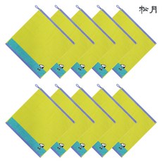 송월 걸이 고리손수건 스누피컬러 핸드타올 36x36cm, 10개, 노랑