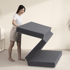 모모홈 200X110X8CM 3단 접이식 메모리폼 매트리스 휴대용 캠핑/여행용 + 가정/스튜디오 고탄력 편안한 수면 매트리스
