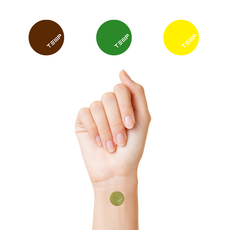 [어린이안전인증] 붙이는 체온계 체온스티커 열체크 체온체크 10매입, 1개