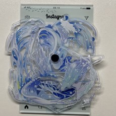 華麗水波紋磁吸旋轉展示託盤 桌面收納小擺件, 海浪紋吧唧託【一個】