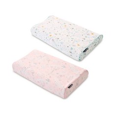 Vibebe 幼童乳膠枕 涼感透氣布套 人體工學設計 兒童枕頭 珊瑚粉 47x24x5.5cm, 單售枕套（珊瑚紅）