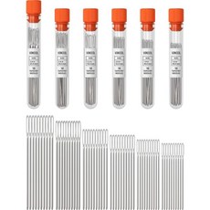 보네들 대형 눈 뭉툭 태피스트리 바늘 70팩 - 7개의 보관 튜브가 있는 7가지 크기 스테인리스 스틸 다닝 자수 크로스 스티칭 제작 뜨개질 직조 및 DIY에 적합합니다, 60pcs - 6 sizes