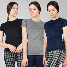 JoyHolly 女式瑜伽服短袖上衣 3 件 1+1+1 普拉提服 T恤運動服健康服運動機能大碼