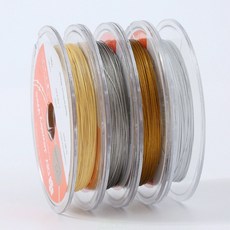 DIY Jewelry Wire 7股串珠金絲軟線, 1個, 0.3mm白色 (50m/卷)