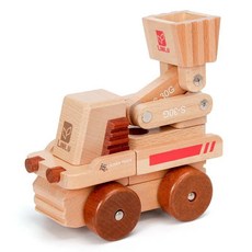 너도밤나무 자석 조립식 모형 엔지니어링 차량 항공기 조립 퍼즐 교육용, 1개, 2. Mag-ladder truck