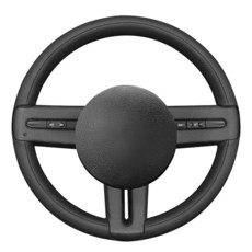 MEWANT 포드 머스탱 2005-2012용 핸드 스티치 자동차 스티어링 휠 커버 랩 포드 머스탱용 자동차 스티어링 휠 액세서리, 11:3D 스타일(블랙 PU 가죽 & 블랙 실)