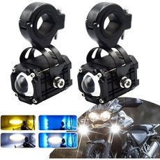 범용 CRF1000L K1600 1200GS 안개등 BMW LED 용 램프 보조 호환 R1250GS F800GS ADV 오토바이 혼다 주행 헤드라이트, 2pcs Red