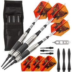 바이퍼 더 프릭 소프트 팁 다트 3개 너들링 배럴 18그램 및 케이스마스터 살보 블랙 나일론 케이스