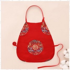 純棉刺繡新生兒肚兜 A款五福臨門