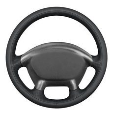 MEWANT 쉐보레 (쉐보레 콜벳 C5) 1997-2004용 핸드 바느질 3D 스타일 스티어링 휠 커버 랩 C5)용 액세서리_135873, 5:3D 스타일(블랙 PU 가죽 및 블랙 실)_1358