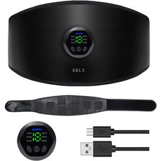 RELX EMS USB 벨트 복근 벨트(젤 시트 불필요) 6종류 모드 8장의 전극 패드 복근