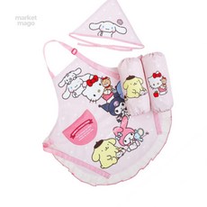 엠다인A 산리오 앞치마토시두건 3종 어린이앞치마두건세트