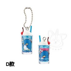 【M.M小舖】現貨 BANDAI 轉蛋 扭蛋 三麗鷗角色復古玻璃杯吊飾 模型 全10款, 1個, D款/山姆企鵝款1B611