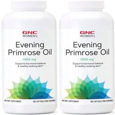 GNC 우먼스 이브닝 프림로즈 오일 1300mg 소프트젤, 2개, 180정