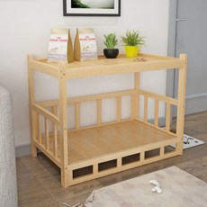 강아지 이층침대 원목 고양이 집 계단 중대형 댕댕이 하우스, 60x45, 1개, 표준상단포함침대