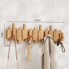 원목 행거 옷걸이 벽걸이 우드 인테리어 소품 현관 도어 후크 대형 HW171, 1개, 원목10키