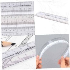 플라스틱 자 투명 직선자 학용품 사무용품 제도용 측정도구 눈금자 스케일자 드로잉자 설계자 컷팅자 선긋기자, 1개, 20cm