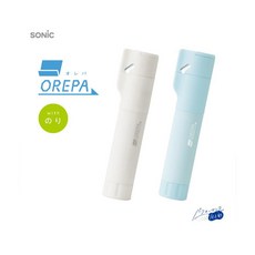東京速購 SONIC OREPA 超時短二合一小刀口紅膠迷你文具SP-1238 (日本代購、速乾變色), 1個, 白色