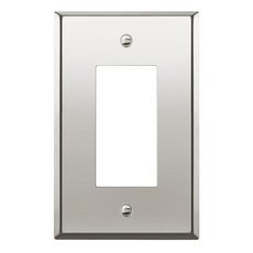 LIDER 듀얼 데코레이터 스위치 또는 리셉터클 금속 벽판 스테인리스 스틸 콘센트 커버 내식성 중형 1-강 4.88" x 3.11" 201 스테인리스 스틸 LMWP-31M, 1 Pack, Decorator_1 Gang