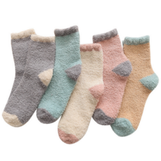 IAWI 극세사 컬러 수면양말 5종 세트