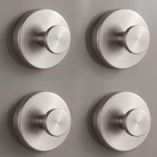 티모아리스 무타공 스텐 후크 걸이 흡착식, 4개, 실버
