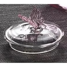 粉色蝴蝶耐高溫玻璃茶壺, 仙女壺蓋子,600毫升, 1個