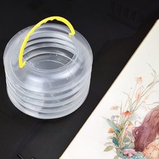 접이식 미술 물통 휴대용 수채화 학생 그림 물감통 야외 스케치, 상세페이지 참조