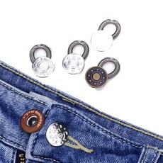 바지수선버클 청바지허리늘리기 간편수선 요술단추 매직단추 스프링, 02. 실버스타 스프링매직단추, 1개