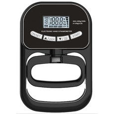 握力器 握力測量儀 電子 數位握力器 電子握力錶 握力檢測儀 握力訓練器 電子握力器 電子握力測試器 握力計 電子式, 握力計【黑色】英文版, 1個