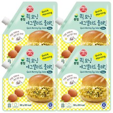 오뚜기 퀵모닝 에그샐러드 플레인, 4개, 300g