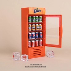 ZHIMEI TOYS 迷你冰箱貼 磁吸貼, 橙色芬達冰櫃,迷你冰櫃+磁吸貼