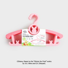 小熊維尼 可調節兒童衣架 一組5入 晾曬架 可愛曬衣架 防滑衣架 伸縮兒童衣架 維尼 小豬 多功能兒童衣架 正版, 1個, 小豬(5入) 粉色, 粉色