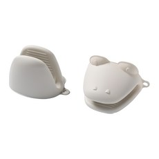 Kitchen Factory 粉紅矽膠鱷魚皮手套 2p, Ivory, 2個