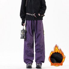 戶外衝鋒褲 速乾運動美式工裝褲 加絨保暖休閒褲 男女露營登山褲