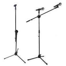 Mobach 마이크 스탠드 거치대 받침대 T자형 일자형 겸용, 01.마이크스탠드 MS-TI