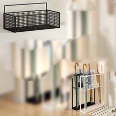 本土出貨 雨傘收納架 家用門口置物架 放傘辦公室商用入戶門後雨傘桶 瀝水架子 NVIU, 1個, 白色矩形無底部接水