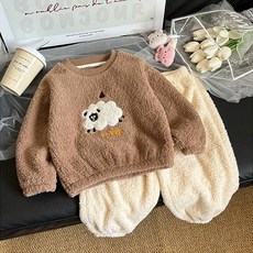 뽀뽀뽀 아동복 유아 뽀글이 털 상하세트 아동 어린이 겨울 등원 후리스 상하복 등원룩 옷
