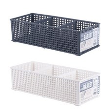 블럭형 칸나눔 분리 넓이조절 바스켓-중 색상랜덤, 쿠팡 2번 사업자 본상품선택, 1개