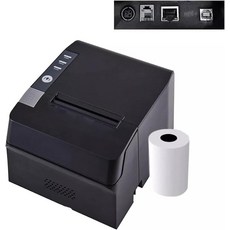 열 영수증 프린터 80mm POS 프린터 자동 커터가 있는 레스토랑 주방 프린터 윈도우/맥/리눅스용 USB/이더넷 인터페이스 현금 서랍 지원 스퀘어와 호환되지 않음, 열 영수증 프린터, 80mm POS 프린터, 자동 커터