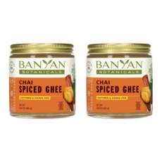 [해외]Banyan Botanicals Chai Spiced Ghee Butter with Cinnamon & Cardamom 반얀 보타니컬 차이 스파이스 기 버터, 2병, 160g