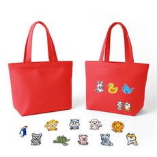 꾸미기 토트백 세트 가방 패치 여성, 스마일(S)