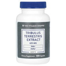 더 비타민 샵 남성용 남가새(Tribulus Terrestris) 추출물 625mg 캡슐 100정 VSI-01603, 100 개, 1개