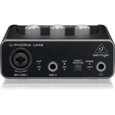 德國 Behringer U-PHORIA UM2 USB 錄音介面 幻象電源 聲卡, 1個