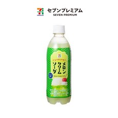 일본 세븐일레븐 프리미엄 편의점 음료 멜론 크림 소다 500ml, 1개