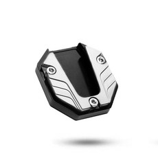 有貨 電動車側邊撐加大底座踏板車單支墊改裝零配件，腳撐加寬防滑邊撐套，提升停車穩定性, 1個, 【銀色】鋁合金 加寬防滑腳撐墊