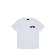 N21 키즈 로고 패치 티셔츠