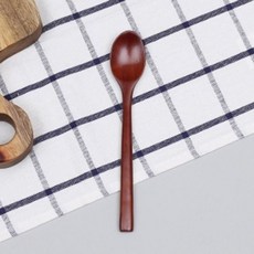 나무숟가락 원목숟가락 우드 옻칠 롱 머그스푼 로즈, 본상품